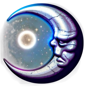 Celestial Crescent Artwork Png 06252024 PNG Image