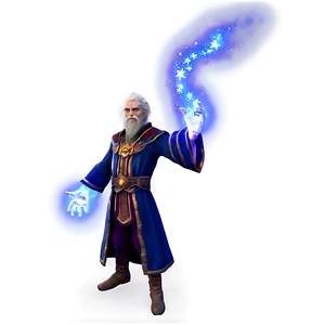 Celestial Wizard With Stars Png Kha PNG Image