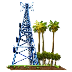 Cell Tower On Hill Png 59 PNG Image