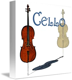 Cello Book Cover Art PNG Image