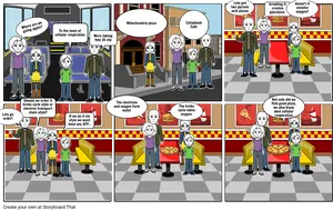 Cellular Respiration Themed Comic Strip PNG Image