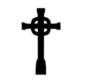 Celtic Cross Silhouette PNG with transparent background
