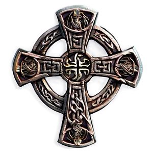 Celtic Cross With Dragons Png 89 PNG Image