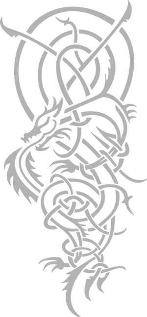 Celtic Dragon Tattoo Design PNG Image