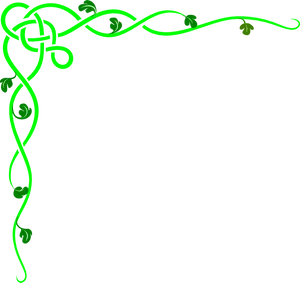 Celtic Knot Corner Design PNG Image