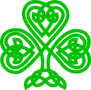 Celtic Shamrock Design Green PNG Image