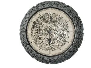 Celtic Style Wall Clock PNG Image