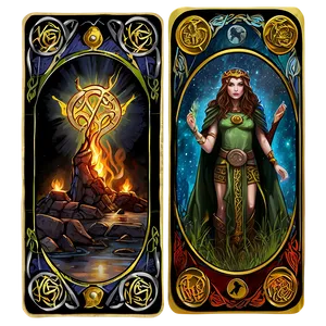 Celtic Tarot Card Template Png Edp47 PNG Image