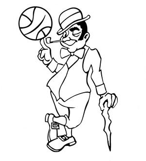 Boston Celtics Logo Black And Ahite - Celtics Logo Coloring Page PNG image with transparent background