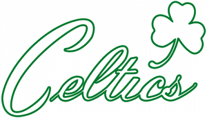 Boston Celtics Logos Iron Ons - Calligraphy PNG image with transparent background