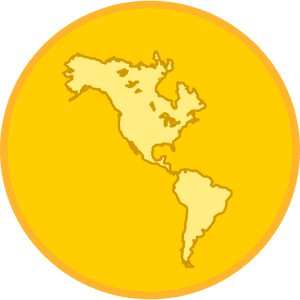 Centraland South America Map Icon PNG image with transparent background