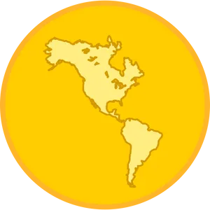 Centraland South America Map Icon PNG Image