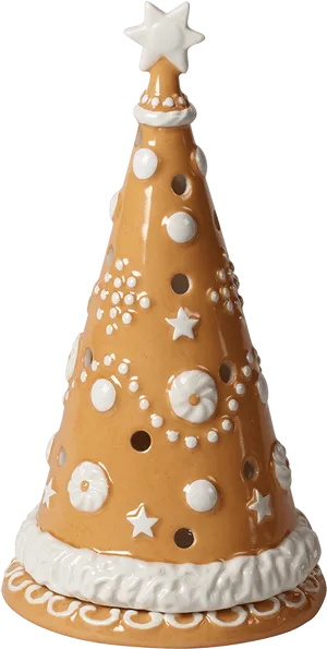 Ceramic Christmas Tree Cookie Jar PNG Image