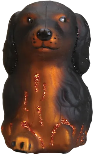 Ceramic Dachshund Figurine PNG Image