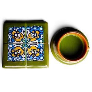 Ceramic Tile Coaster Png Qos PNG Image