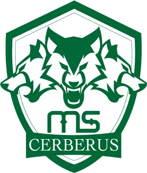 Cerberus Logo Greenand White PNG Image