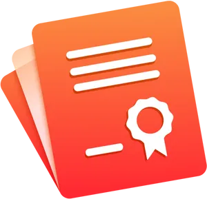 Certificate Template Icon PNG Image