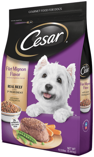 Cesar® Dry Filet Mignon Flavor With Spring Vegetables - Cesar Dry Dog Food, HD Png Download PNG