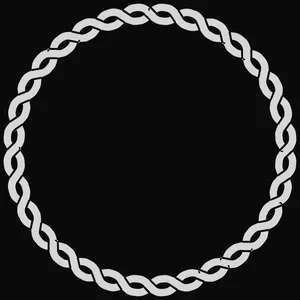 Chain Link Circle Graphic PNG Image