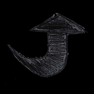 Chalk Style Arrow Drawing PNG image with transparent background