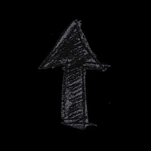 Chalk Style Upward Arrow PNG image with transparent background