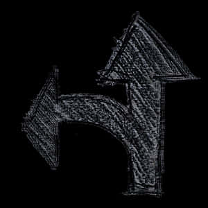 Chalkboard Arrows Sketch PNG with transparent background