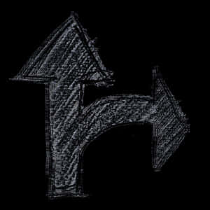 Chalkboard Arrows Sketch PNG with transparent background