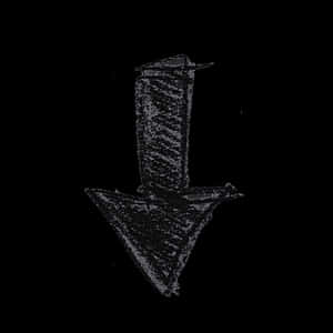 Chalkboard Style Down Arrow PNG image with transparent background