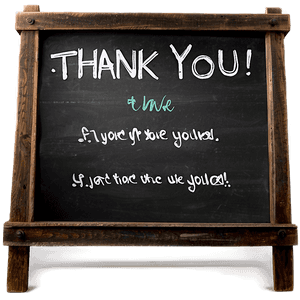 Chalkboard Thank You PNG otd PNG image with transparent background