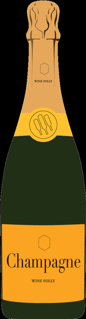 Beverage,wine,glass Bottle,wine Bottle,sparkling Beverage - Bottle Of Champagne Illustration, HD Png Download PNG