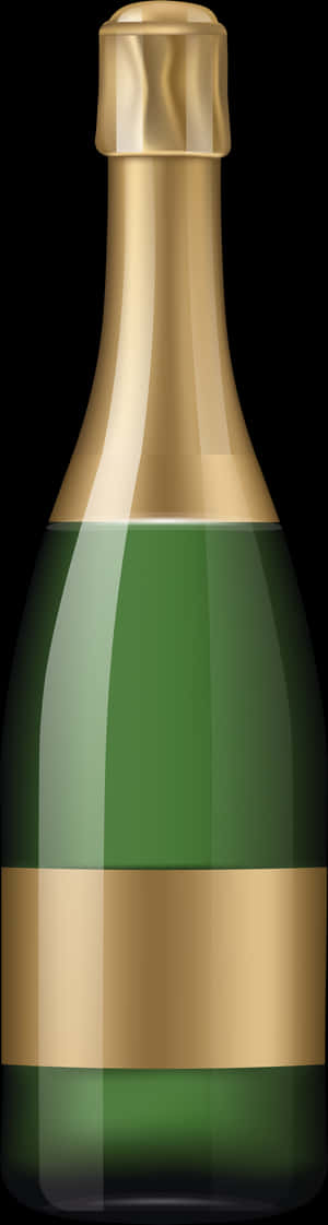 Champagne Bottle Vector Illustration PNG image with transparent background