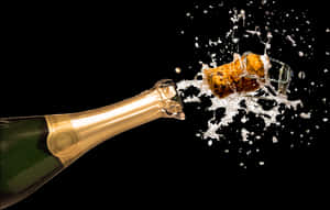 Transparent Champagne Clipart - Bouteille De Champagne Gif, HD Png Download PNG