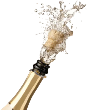 Champagne Celebration Pop PNG Image