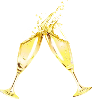 Champagne Celebration Toast PNG Image