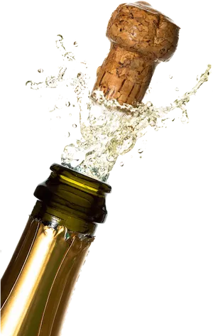 Champagne Cork Popping PNG Image