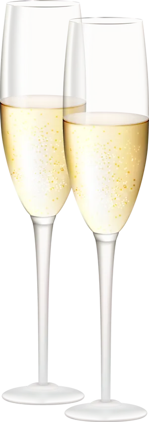 Champagne Glasses Celebration PNG Image