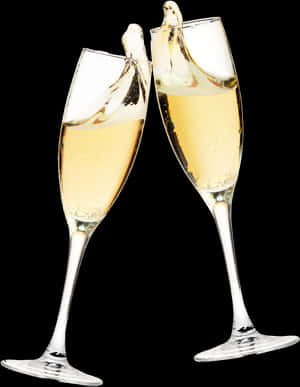 Photography Sparkling Glass Wine Champagne Stock Clipart - 2 Verres De Champagne Entrelacés, HD Png Download PNG