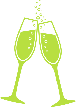 Champagne Toast Celebration Vector PNG Image