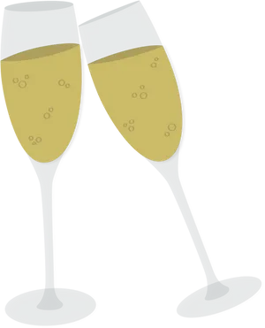 Champagne Toast Vector Illustration PNG Image