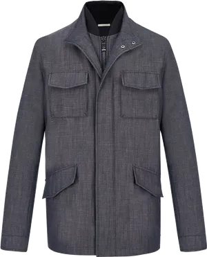 Charcoal Grey Mens Blazer PNG Image