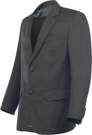 Charcoal Grey Mens Suit Jacket PNG Image