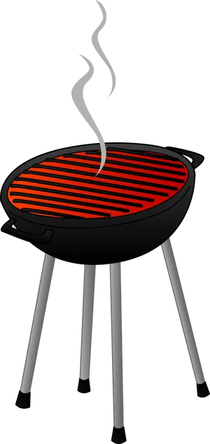 Charcoal Grill Cartoon Illustration PNG Image