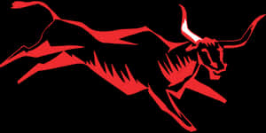 Charging Red Bull Silhouette PNG image with transparent background