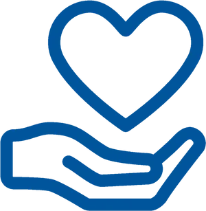 Charity Heart Hand Icon PNG Image