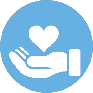 Charity Heart Hand Icon PNG image with transparent background