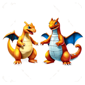 Charizard and Charmander PNG epo51 PNG image with transparent background