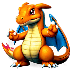 Charizard and Charmander PNG wwo PNG image with transparent background