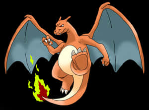 Charizard_ Fire_ Breathing_ Pokemon_ Art PNG image with transparent background