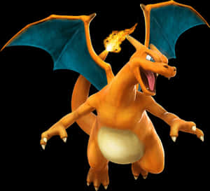 Charizard Fire Breathing Pokemon PNG image with transparent background