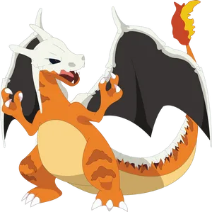 Charizard_ Flame_ Tail_ Animated_ Character PNG Image